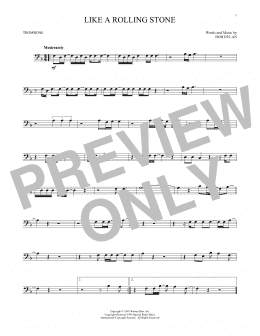 page one of Like A Rolling Stone (Trombone Solo)