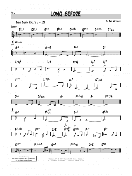 page one of Long Before (Real Book – Melody & Chords)