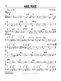 page one of Make Peace (Real Book – Melody & Chords)