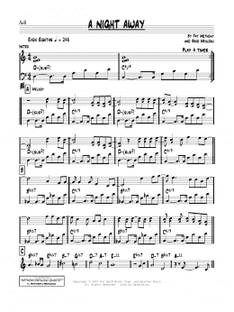 page one of A Night Away (Real Book – Melody & Chords)