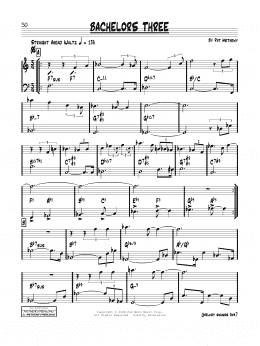 page one of Bachelors Three (Real Book – Melody & Chords)