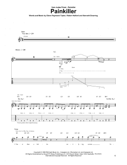 page one of Painkiller (Guitar Tab)