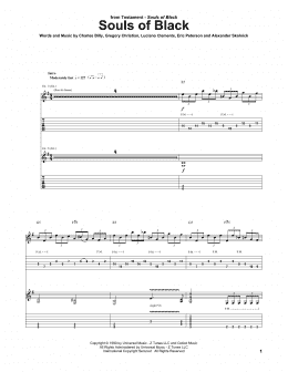 page one of Souls Of Black (Guitar Tab)