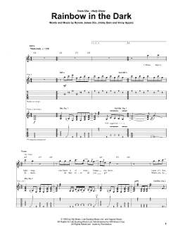 page one of Rainbow In The Dark (Guitar Tab)