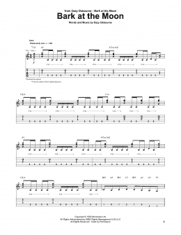 page one of Bark At The Moon (Guitar Tab)