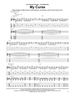 page one of My Curse (Guitar Tab)