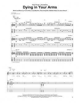 page one of Dying In Your Arms (Guitar Tab)