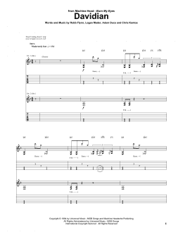 page one of Davidian (Guitar Tab)