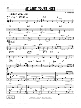 page one of At Last You're Here (Real Book – Melody & Chords)