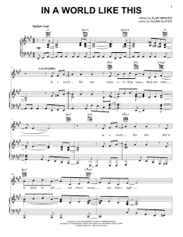page one of In A World Like This (Piano, Vocal & Guitar Chords (Right-Hand Melody))