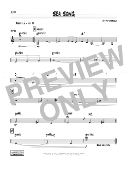 page one of Sea Song (Real Book – Melody & Chords)