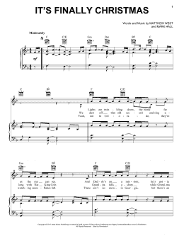 page one of It's Finally Christmas (Piano, Vocal & Guitar Chords (Right-Hand Melody))