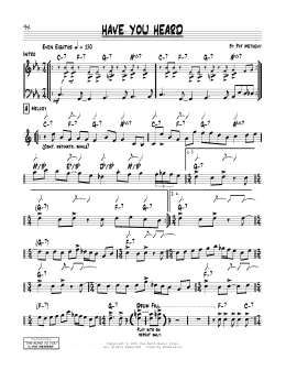 page one of Have You Heard (Real Book – Melody & Chords)