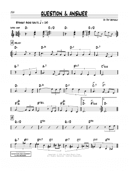 page one of Question & Answer (Real Book – Melody & Chords)