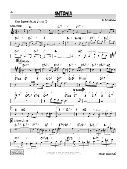 page one of Antonia (Real Book – Melody & Chords)