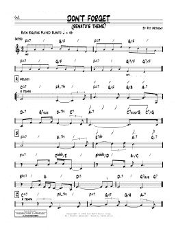 page one of Don't Forget (Renato's Theme) (Real Book – Melody & Chords)