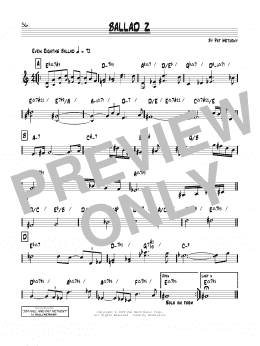 page one of Ballad Z (Real Book – Melody & Chords)