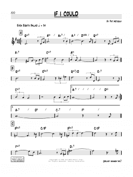page one of If I Could (Real Book – Melody & Chords)