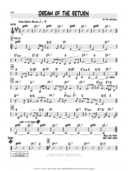 page one of Dream Of The Return (Real Book – Melody & Chords)