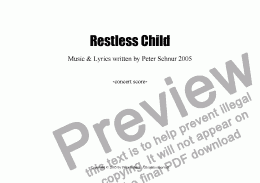 page one of Restless Child