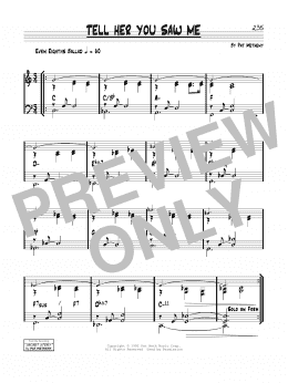 page one of Tell Her You Saw Me (Real Book – Melody & Chords)