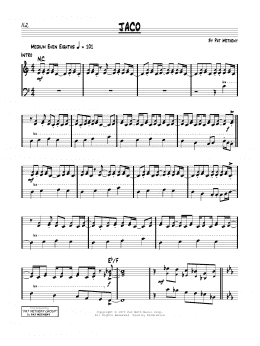 page one of Jaco (Real Book – Melody & Chords)