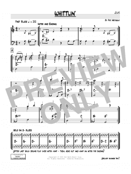 page one of Whittlin' (Real Book – Melody & Chords)