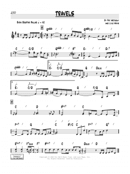 page one of Travels (Real Book – Melody & Chords)