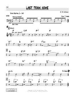 page one of Last Train Home (Real Book – Melody & Chords)
