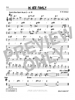 page one of In Her Family (Real Book – Melody & Chords)