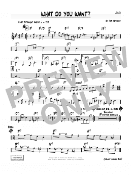 page one of What Do You Want? (Real Book – Melody & Chords)