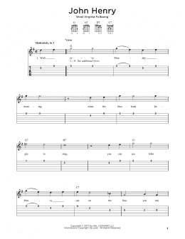page one of John Henry (Solo Guitar Tab)