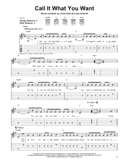 page one of Call It What You Want (Easy Guitar Tab)
