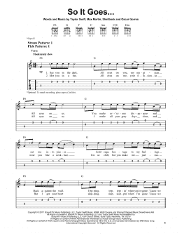 page one of So It Goes... (Easy Guitar Tab)