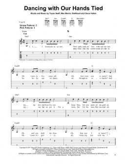 page one of Dancing With Our Hands Tied (Easy Guitar Tab)
