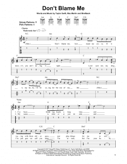 page one of Don't Blame Me (Easy Guitar Tab)