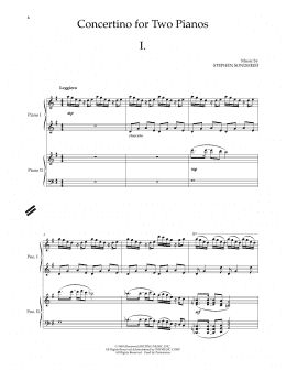 page one of Concertino For Two Pianos (Piano Duet)