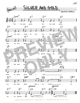 page one of Silver And Gold (Real Book – Melody, Lyrics & Chords)