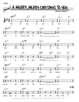 page one of A Merry, Merry Christmas To You (Real Book – Melody, Lyrics & Chords)