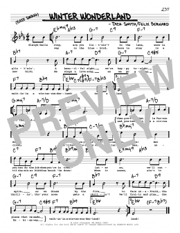 page one of Winter Wonderland (Real Book – Melody, Lyrics & Chords)