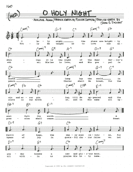 page one of O Holy Night (Real Book – Melody, Lyrics & Chords)