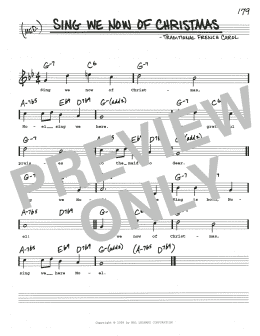 page one of Sing We Now Of Christmas (Real Book – Melody, Lyrics & Chords)