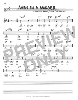 page one of Away In A Manger (Real Book – Melody, Lyrics & Chords)