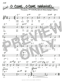 page one of O Come, O Come Immanuel (Real Book – Melody, Lyrics & Chords)