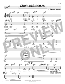 page one of White Christmas (Real Book – Melody, Lyrics & Chords)