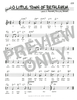 page one of O Little Town Of Bethlehem (Real Book – Melody, Lyrics & Chords)