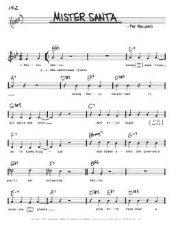 page one of Mister Santa (Real Book – Melody, Lyrics & Chords)