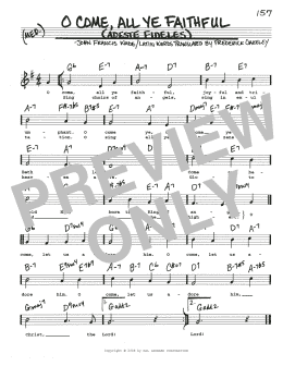 page one of O Come, All Ye Faithful (Real Book – Melody, Lyrics & Chords)