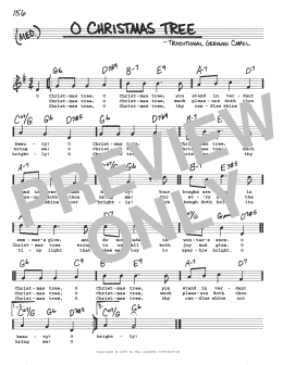 page one of O Christmas Tree (Real Book – Melody, Lyrics & Chords)