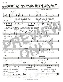 page one of What Are You Doing New Year's Eve? (Real Book – Melody, Lyrics & Chords)
